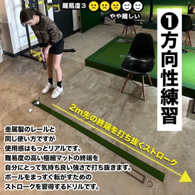 パターマット工房　タッチがわかるパット練習レール　2枚(標準・高速)と練習用小物セット【A121】