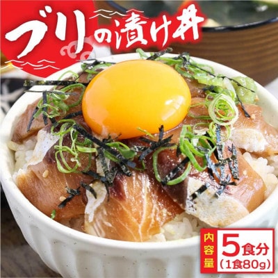 高知の海鮮丼の素「ブリの漬け」1食80g×5P【KYF032-SF】