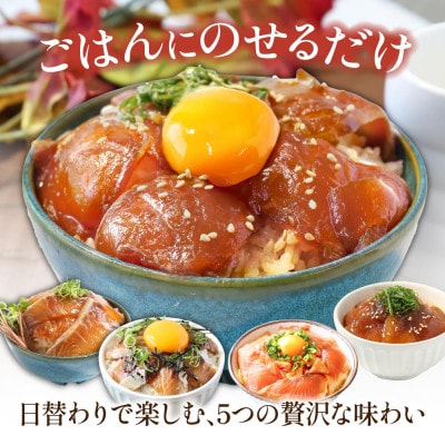 海鮮漬け丼5種(真鯛・ブリ・カンパチ・マグロ・サーモン)1食80g×各5パック【KYF174】