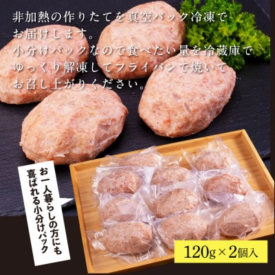 創業50年老舗レストランの和牛あかうしハンバーグ120g×2ケ(ソース無し)【CDM007】