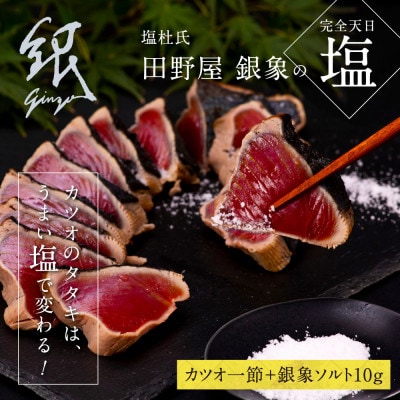 極カツオのたたき(3~4人前)田野屋銀象ソルト(天日塩)付 鰹タタキ【KGP012】