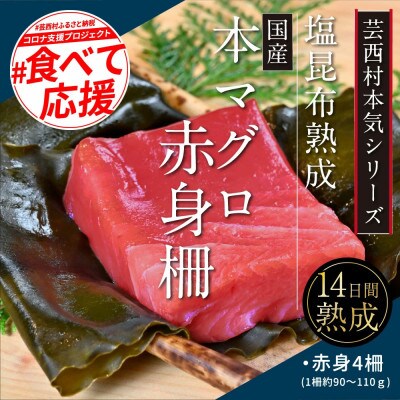 芸西村本気シリーズ!『塩熟成昆布〆本マグロ(赤身)柵』【KGP018】
