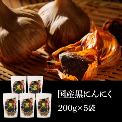 国産黒にんにく　200g×5袋【SNS012】