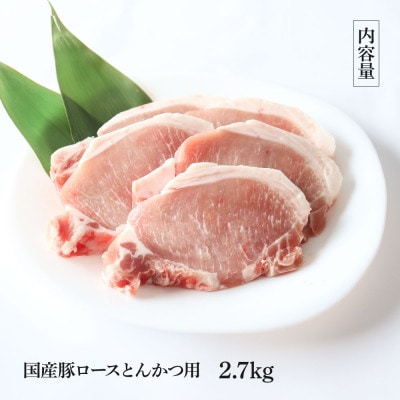 国産豚ロースとんかつ用2.7kg【TKA333】