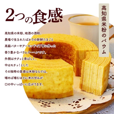 高知県産米粉のバウム・高知県産柚子のバウム【TKA018】