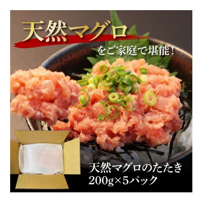 天然マグロのタタキ丼セット (200g×5パック)【KGP075】