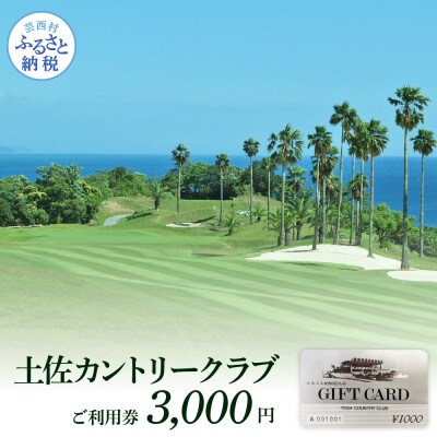 土佐カントリークラブご利用券 3,000円【TCC001】