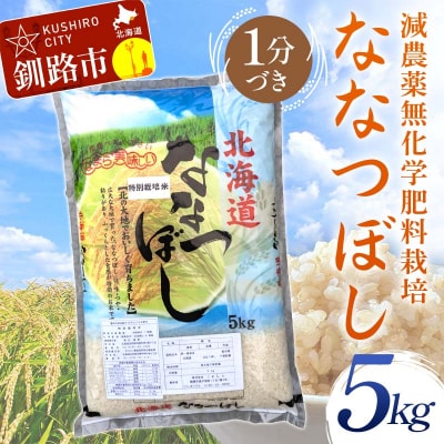 令和7年度産・新米 農薬9割減・化学肥料不使用ななつぼし 5kg 1分づき F4F-9571