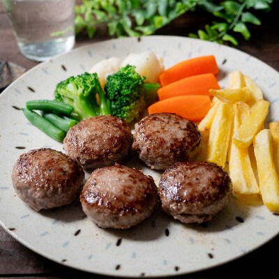 北海道産手作りミニハンバーグ 5個入り×6パック 無添加 ハンバーグ 牛肉 豚肉 F4F-8541
