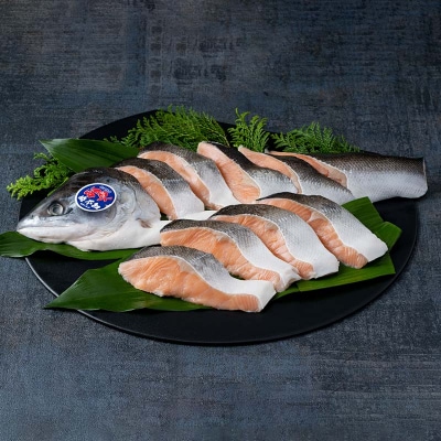 【目利きの達人セレクト】天然 時不知 (トキシラズ) 白鮭 1尾 希少 初夏の鮭 F5F-0073