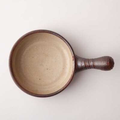 アヒージョ 鍋 小 (濃い茶) 糸島市/窯元ろくろ /浅見大輔[AUJ002]