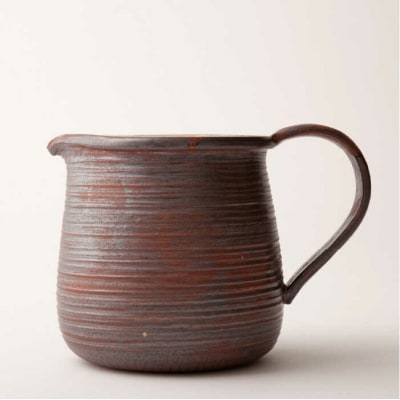 耐熱 ミルク ジャグ (濃い茶) 糸島市/窯元ろくろ /浅見大輔[AUJ004]