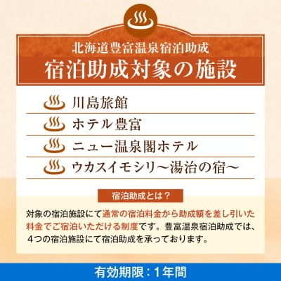 豊富温泉 宿泊助成 3,000円分