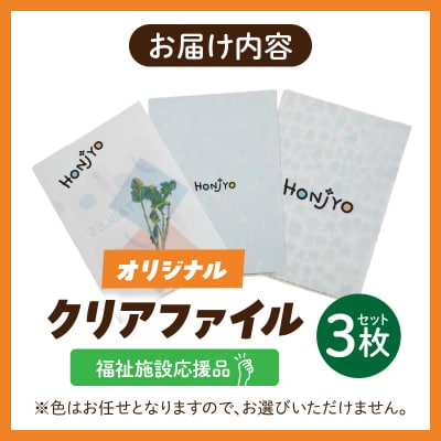 ★福祉施設応援品★ オリジナルクリアファイルセット(3枚入り) [204K02]
