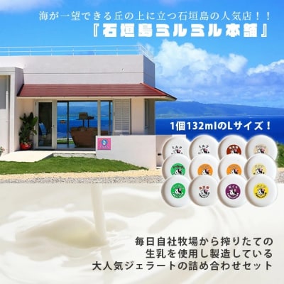 石垣島ミルミル本舗 南の島から島素材ジェラート!【沖縄セット 12個入り】