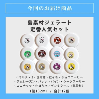 石垣島ミルミル本舗 南の島から島素材ジェラート!【定番人気セット 12個入り】