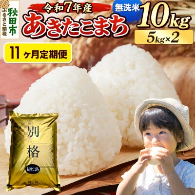 《令和7年産》定期便11ヶ月 あきたこまち 10kg無洗米|15_mge-011011m