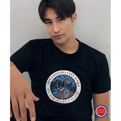 南相馬市 マンホールTシャツ 黒 Sサイズ【4900501】