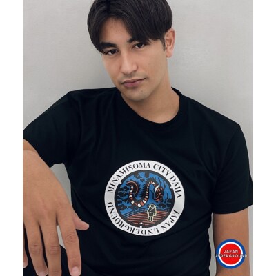 南相馬市 マンホールTシャツ 黒 Mサイズ【4900601】