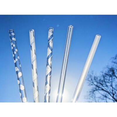 iriser(イリゼ)ガラスストロー「フロストシリーズ」 5本セット 20cm 【08026】