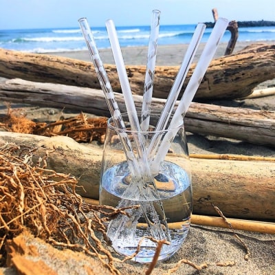 iriser(イリゼ)ガラスストロー「フロストシリーズ」 5本セット 20cm 【08026】