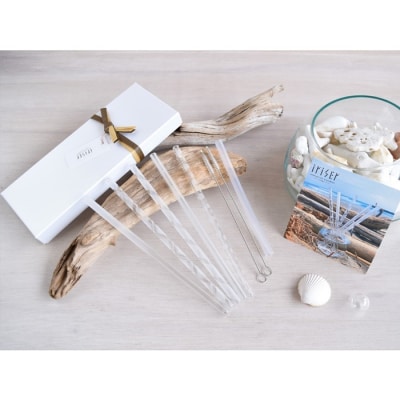 iriser(イリゼ)ガラスストロー「フロストシリーズ」 5本セット 20cm 【08026】