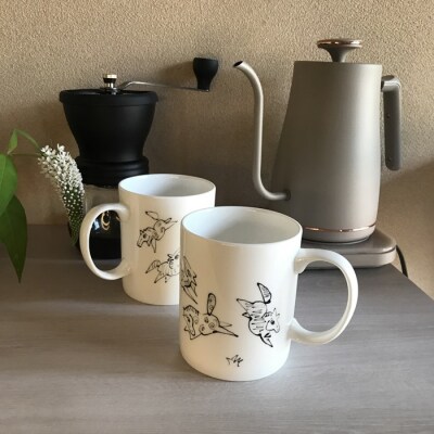 『若駒』マグカップペア【黒2個】【0701501】