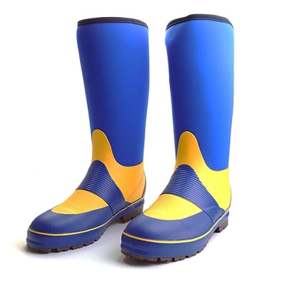 ウォームブーツHG ブルー×イエロー 28.0cm【5506401】