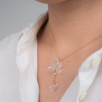 iriser(イリゼ)ミズアオイ ネックレス・ピアス セット【08046】