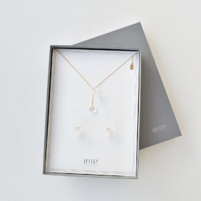 iriser(イリゼ)ミズアオイ ネックレス・ピアス セット【08046】