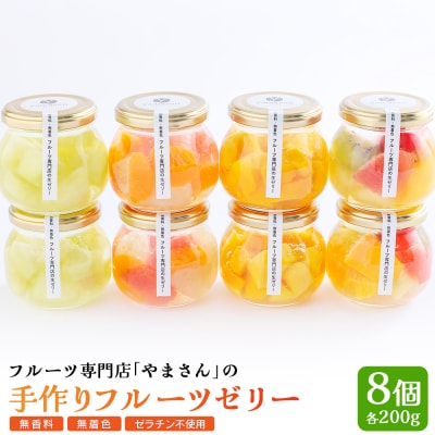フルーツ専門店「やまさん」の手作りフルーツゼリー　おすすめ8個セット【71003】