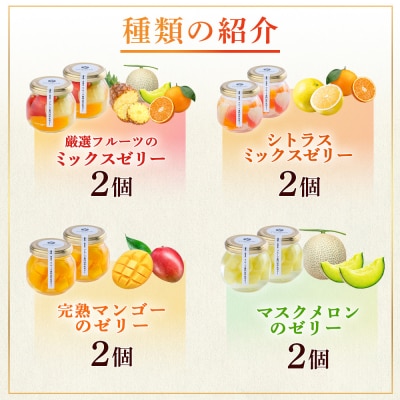 フルーツ専門店「やまさん」の手作りフルーツゼリー　おすすめ8個セット【71003】