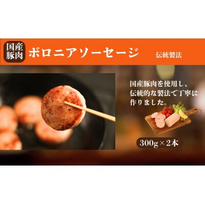 国産豚肉 ソーセージ3種セット  (ボロニア / チョリソー / あらびきウィンナー)