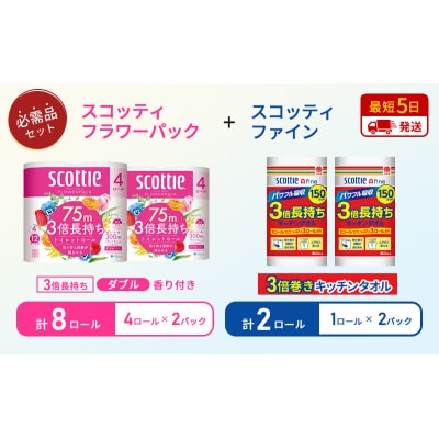 キッチンペーパー+トイレットペーパー2P[No.5704-1754]
