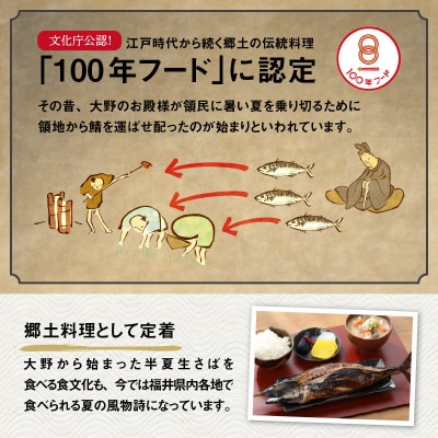 名水の里越前大野の「半夏生さば」1本×2箱