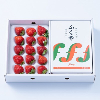 【11月下旬より順次発送】博多名物「あまおう」&「味の明太子」(ギフト箱)(須恵町)