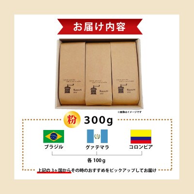 【Nanの木】自家焙煎スペシャルティコーヒー3種飲み比べセット (粉でお届け)[NK001-0]