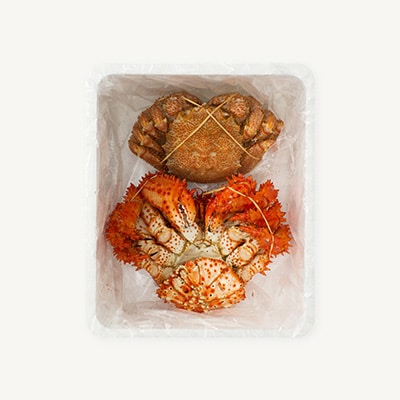 【12/31決済分まで1月配送】花咲がに1尾、毛がに1尾セット A-54004