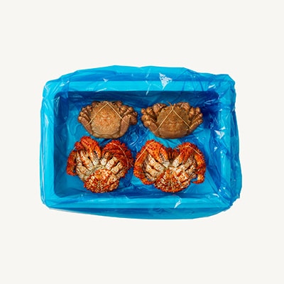 【12/31決済分まで1月配送】花咲がに2尾、毛がに2尾セット C-54005