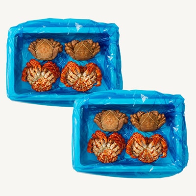 【12/31決済分まで1月配送】花咲がに4尾、毛がに4尾セット D-54006