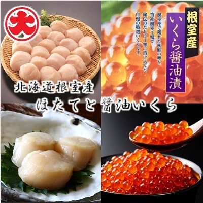 【12/31決済分まで1月配送】【北海道根室産】ほたてと醤油いくら B-01062