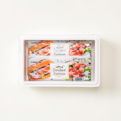 【12/31決済分まで1月配送】スモークサーモン1.5kg(小分けブロック真空) B-09041