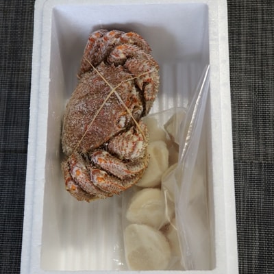 【12/31決済分まで1月配送】毛かに・ほたて貝柱セット C-30043