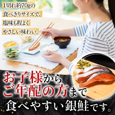 【12/31決済分まで1月配送】銀鮭切身1切真空×10P G-09002