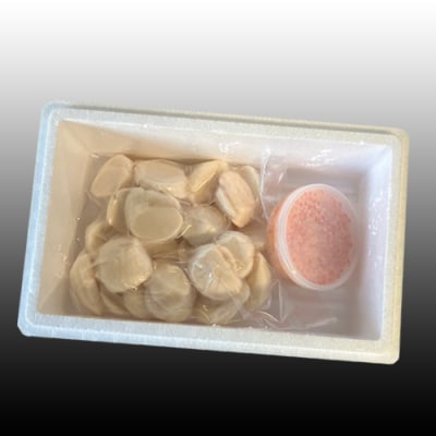 【12/31決済分まで1月配送】いくら醤油漬け100g、ほたて貝柱500g B-30019