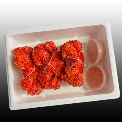 【12/31決済分まで1月配送】花咲かに300g～450g前後×3尾・いくら×2P C-30023