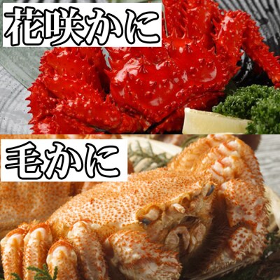 【12/31決済分まで1月配送】毛かに400～550g・花咲500～650g前後 C-30071