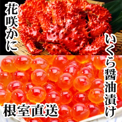 【12/31決済分まで1月配送】花咲かに300g～450g前後・いくら100g A-36027