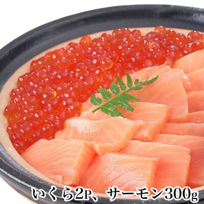 【12/31決済分まで1月配送】いくら2P・アトランティックサーモン300g前後 A-81024