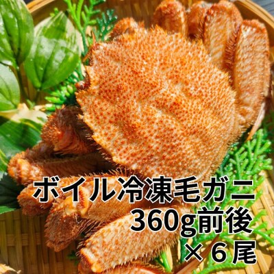 【12/31決済分まで1月配送】冷凍ボイル毛蟹 360g前後×6尾 D-66016